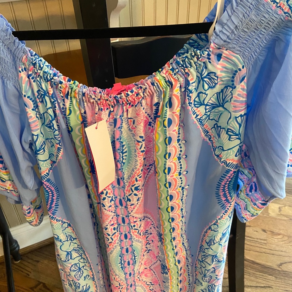 Lilly Pulitzer off the shoulder dress.  Xl